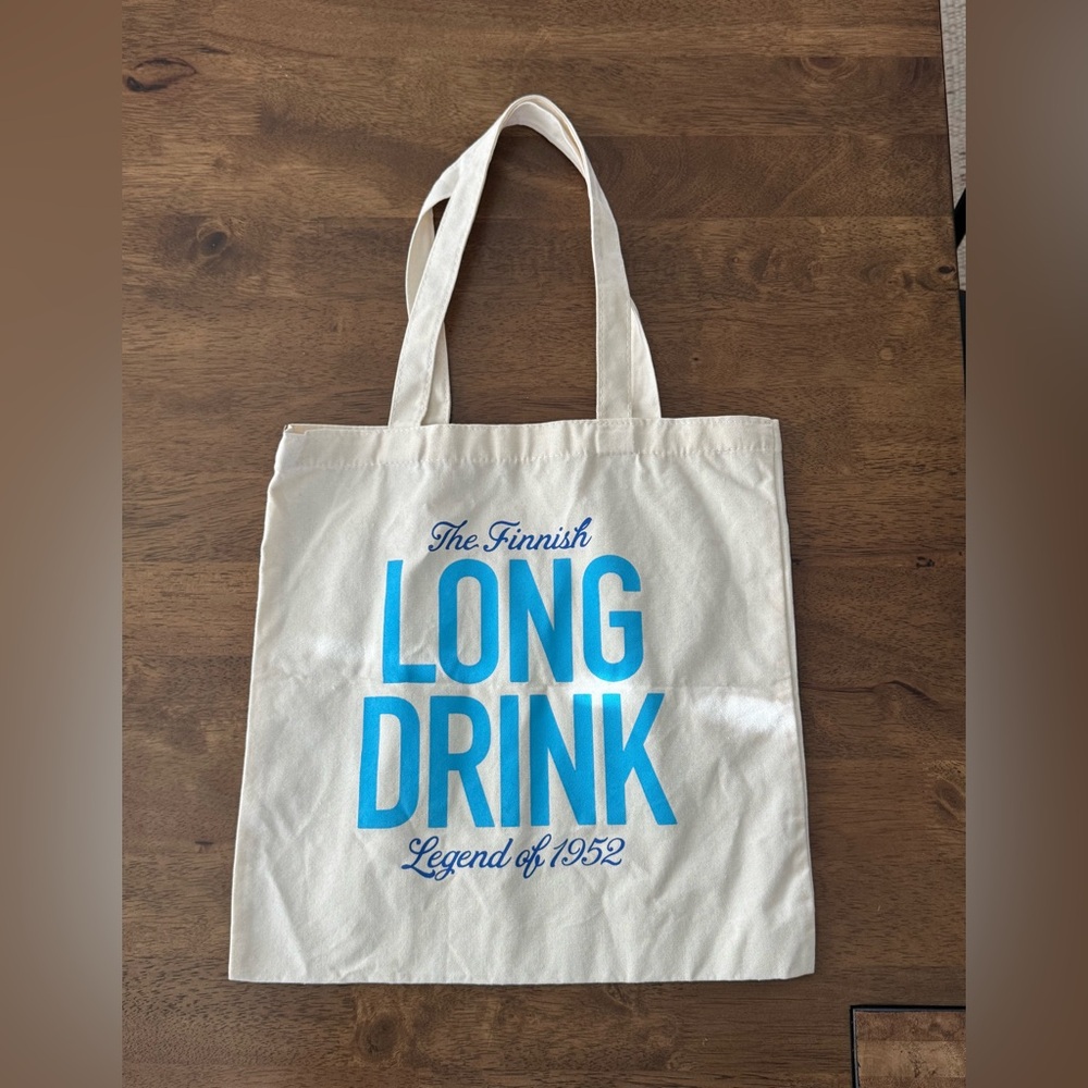 Long Drink Canvas Tote (Double Sided)